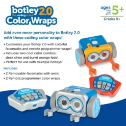 Learning Resources Botley 2.0 Color Wraps: Red & Silver Pack -Learning Resources GUEST 008c17e0 7d68 4dbe bc21 53c803dc156d