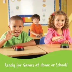 Learning Resources Lights And Sounds Answer Buzzers - 4 Pieces Teacher And Classroom Supplies