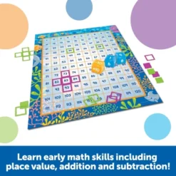 Learning Resources Make A Splash 120 Mat Floor Game, Ages 6+