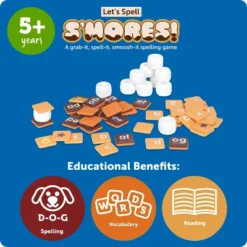 Learning Resources Let's Spell S'mores - Montessori Toys: Educational Reading Game For 2-4 Players -Learning Resources GUEST 21e2e275 b456 46ad 91f8 f2f3bbbdf338