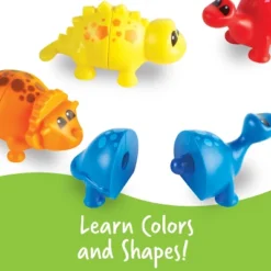 Learning Resources Snap-n-Learn Matching Dinos, Fine Motor, Counting & Sorting Toy, 18 Pieces, Ages 18+ Months