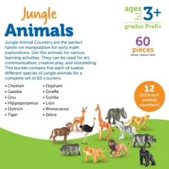 Learning Resources Jungle Animal Counters - 60 Pieces, Ages 3+ Toddler Learning Toys, Educational Counting And Sorting Toys -Learning Resources GUEST 3f681ffe f1c4 4b7f 96c5 96c3d78d3de9