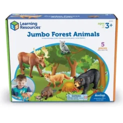 Learning Resources Jumbo Forest Animals I Bear, Moose, Beaver, Owl, And Fox, 5 Pieces, Ages 3+ -Learning Resources GUEST 42249342 6827 4c44 95cd b7fb5e32d03a