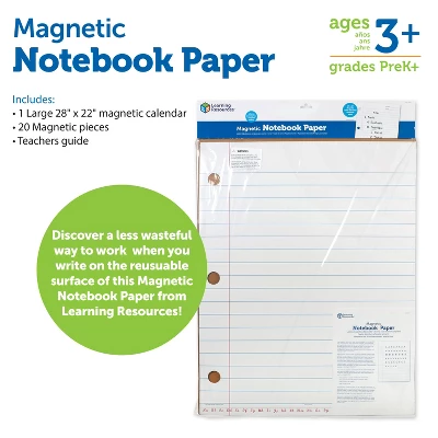 Learning Resources Magnetic Notebook Paper, 22"L X 28"H 5 Learning Resources Magnetic Notebook Paper, 22"L X 28"H - Image 3