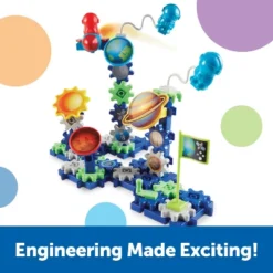 Learning Resources Gears! Gears! Gears! Space Explorers Building Set, Gears & Construction Toy, STEM Toys, Gears For Kids, 77 Pieces, Ages 4+