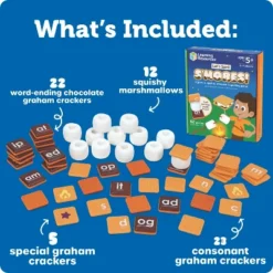 Learning Resources Let's Spell S'mores - Montessori Toys: Educational Reading Game For 2-4 Players -Learning Resources GUEST 44ef9d79 2e7c 4538 b394 da9ca1649a9e