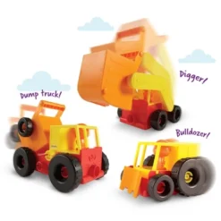 Learning Resources 1-2-3 Build It! Bulldozer, Digger, Dump Truck, 17 Pieces -Learning Resources GUEST 493023bc 1499 458e bd1c ea915a6451e8