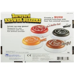 Learning Resources Barnyard Buzzers - 4 Pieces, Ages 3+ Toddler Learning Toys, Teacher And Classroom Supplies