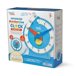 Learning Resources Hand2mind Advanced NumberLine Clock, Class Set