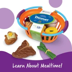 Learning Resources Learning Resouces New Sprouts - Play Dinner Basket, 18 Pieces, Ages 18 Mos+