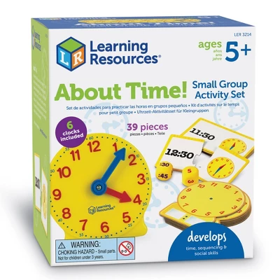 Learning Resources About Time! Group Activity Set, Classroom Set, 6 Write & Wipe Clocks 3 Learning Resources About Time! Group Activity Set, Classroom Set, 6 Write & Wipe Clocks