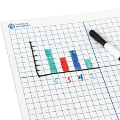 Learning Resources Set Of 10 9"x 11" Double Sided X-Y Axis Dry Erase Mats Math Teaching Aids Ages 6plus: Plastic, Kindergarten
