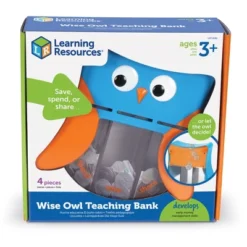Learning Resources Wise Owl Teaching Bank, Money Toy, Save Spend Give Bank, Ages 3+ -Learning Resources GUEST ab05cde8 7b38 4e47 a7b3 6d00d8c912b0