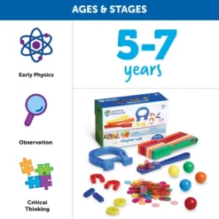 Learning Resources Super Magnet Lab Kit, 119-Piece Kit, Ages 5+ -Learning Resources GUEST ab41ee9d e2d3 4efc 9f5b 1618ea1efb33