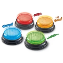 Learning Resources Lights And Sounds Buzzers - 12 Pieces, Ages 3+ Teacher And Classroom Supplies
