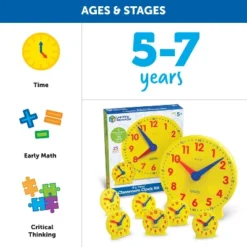 Learning Resources Classroom Clock Kit, 60 Pieces, Ages 5+ 9 Learning Resources Classroom Clock Kit, 60 Pieces, Ages 5+ -Learning Resources GUEST bb4c6e26 6ffe 4ff0 98bf a719084000f9