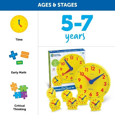 Learning Resources Classroom Clock Kit, 60 Pieces, Ages 5+ 6 Learning Resources Classroom Clock Kit, 60 Pieces, Ages 5+ - Image 4
