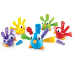 Learning Resources Fine Motor Peacock Pals, Fine Motor Toddler Toy, Sorting Set, Set Of 5, Ages 18 Mos+ -Learning Resources GUEST bd16151e 31b0 4d7a bbd4 7bc74ff253c2