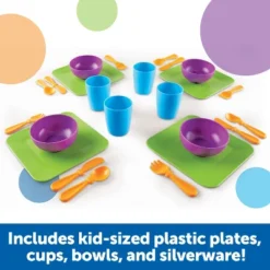 Learning Resources New Sprouts Serve It! Dish Set, 24 Pieces, Ages 2+