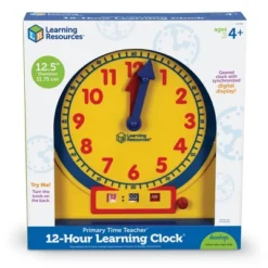 Learning Resources Primary Time Teacher 12-Hour Learning Clock, Teaching Clocks For Kids, Ages 4+ -Learning Resources GUEST cfba15de a514 4fbe 8c25 e81ace9d1251