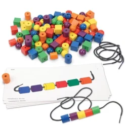 Learning Resources Beads And Pattern Card Set, 130 Piece Set, Ages 3+