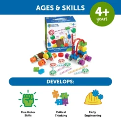 Learning Resources Candy Construction Set, 92 Pieces -Learning Resources GUEST e476b46a 8177 46fd 8e15 208efa46de26