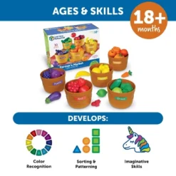 Learning Resources Farmers Market Sorting Set: Preschool Educational Math & Counting Kit With Plastic Cups -Learning Resources GUEST e5ae6a42 87cc 4aa8 a6d9 f0d8a8e32494