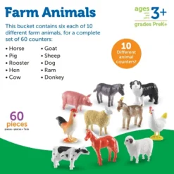 Learning Resources Farm Animal Counters, Set Of 60 Math Counters, Ages 3+ 9 Learning Resources Farm Animal Counters, Set Of 60 Math Counters, Ages 3+ -Learning Resources GUEST f98068e2 f401 4175 b0c9 6642b7604bec