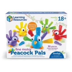 Learning Resources Fine Motor Peacock Pals, Fine Motor Toddler Toy, Sorting Set, Set Of 5, Ages 18 Mos+ -Learning Resources GUEST fc221caa df93 4016 a8eb 15e81e34367c